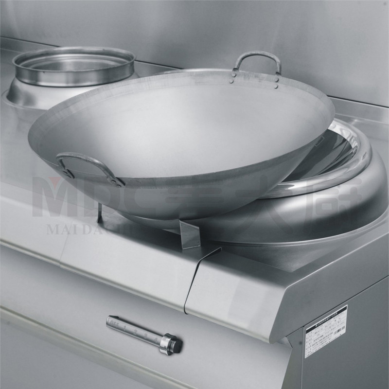 Special frying pan for induction cooker 409 material double ear stainless steel iron pan 40CM 45CM