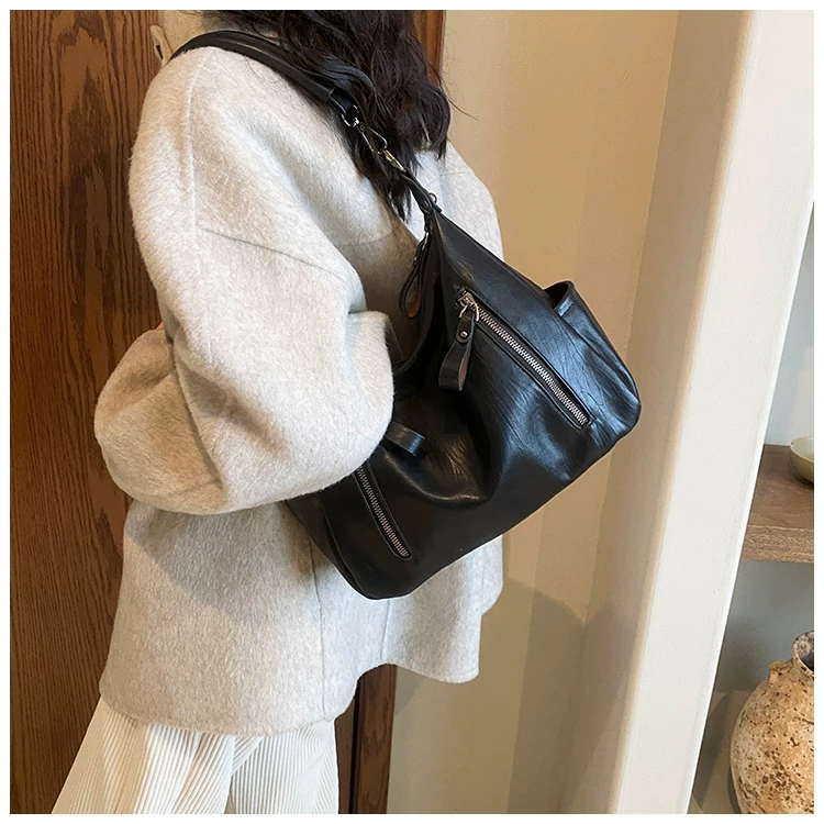 Zara, подлинно вместительная подмышечная сумка, маленький дизайн сумки через плечо, класса люкс, западный стиль