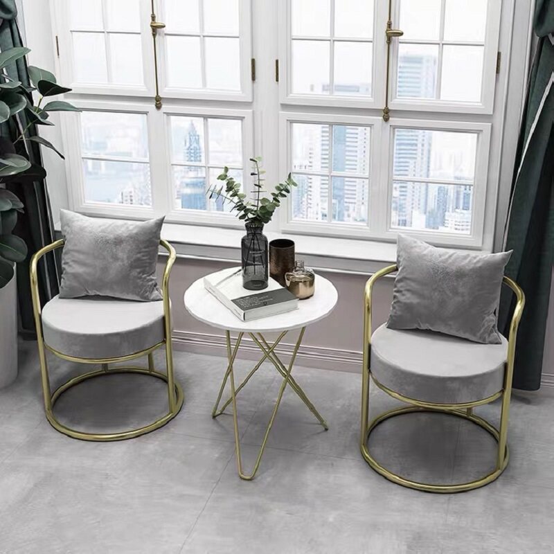 Light Extravagant Talks Table And Chairs Combo Net Red Milk Tea Dessert Shop Casual Small Round Table Guests Reception Lounge Table And Chairs