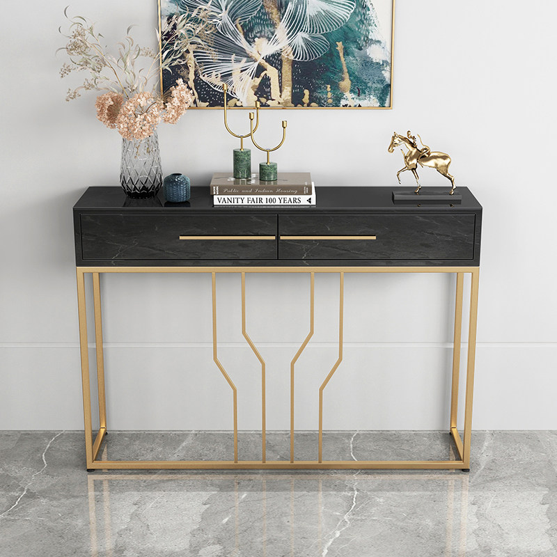 Nordic Xuanguan Table leaning against wall Living room Decorative Counter Hotel Aisle in the Aisle Terrace of the Genguan Terrace for a short and luxurious and luxurious table