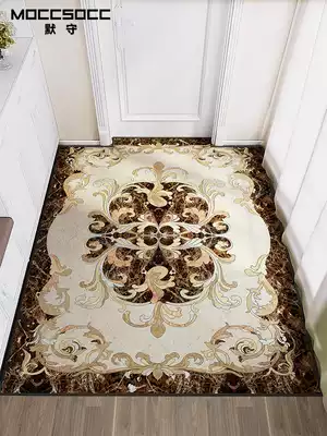 Foot mat doormat entry door New European style short velvet non-slip mat Living room entrance door entrance mat foyer carpet customization