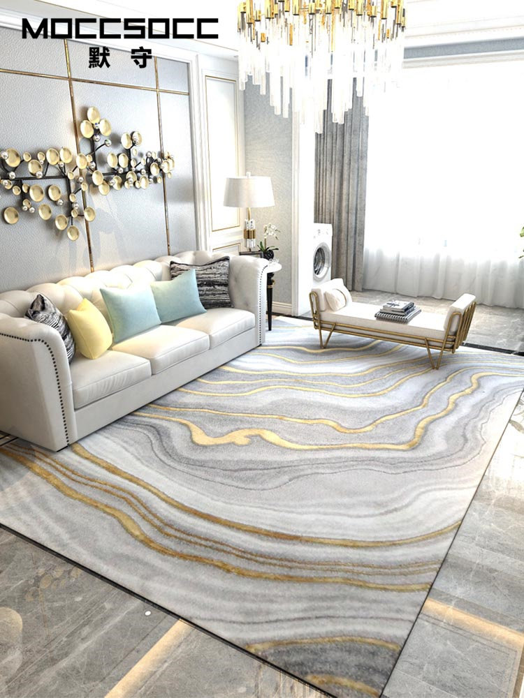 Merkeeper Living Room Light Extravagant Carpet Nordic Wind Modern Minima Home Thickening New Chinese Tea Table Blanket Bedroom Bedside Blanket