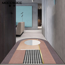 Home door mat Nordic retro entrance door dust removal mat Household light luxury non-slip carpet Bedroom door mat
