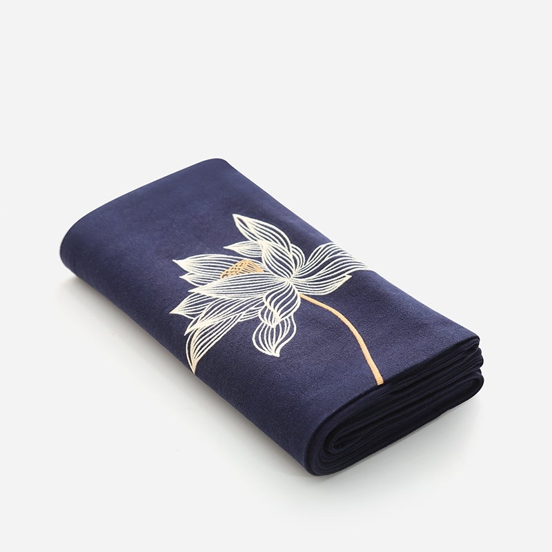 Inch pottery handmade cotton linen art tea mat Chinese tea mat Tea tray mat Tea set mat cup mat Tea table mat Tea ceremony accessories
