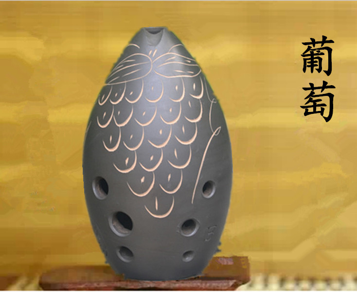 Nhạc cụ gốm đen tám hình quả lê playing chơi chuyên nghiệp 8 lỗ người mới bắt đầu - Nhạc cụ dân tộc giá sáo trúc