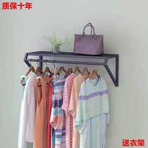  Entrance to the Entrance Clothing Area Clothing Shop Display Rack Wall Wall-mounted male and female childrens clothing side hanging iron art display rack upper wall