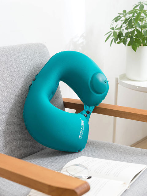 I Train the hard-seat sleep artifact for long-term journey without bending the neck pillow push-type inflatable headrest neck pillow ສໍາລັບລົດ.