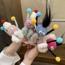 Fun and Cute Plush Clip Ugly Doll Autumn and Winter 2023 New Large Shark Clip Swallowtail Clip Hairpin Headgear