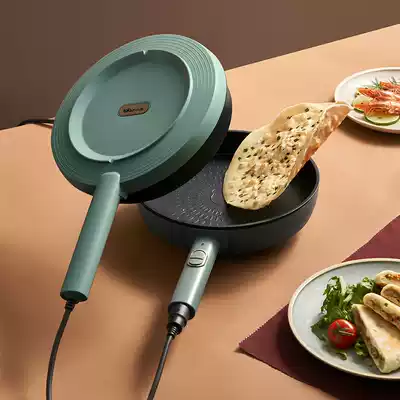 Little bear electric cake pan household double-sided heating pancake machine can be removed and washed deepened large pancake pot handheld electric frying pan