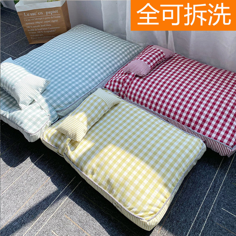Dog Mat Sleeping with detachable washable pooch sleeping cushion resistant to biting four seasons universal pet mattress dog cage cushion dog mat winter