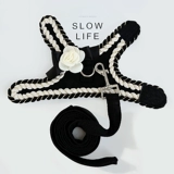 Одежда для собак Бишон с поводком, жилет, стильная шлейка для маленьких собак, шлейка для домашних животных с поводком, прогулка для собак, веревка для знаменитостей и кошек в Интернете