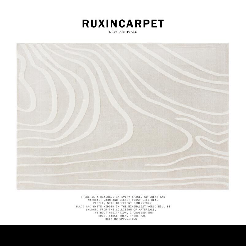 Nordic modern geometric ins wind living room carpet Japanese light luxury simple beige home bedroom sofa coffee table cushion