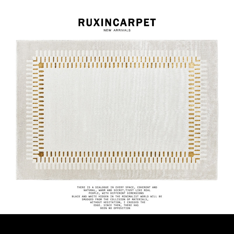 American light luxury modern minimalist carpet living room new Chinese gray gold Italian minimalist European bedroom bedside blanket