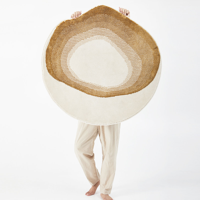 Modern minimalist irregular carpet living room Nordic ins style light luxury study bedroom cloakroom round floor mat