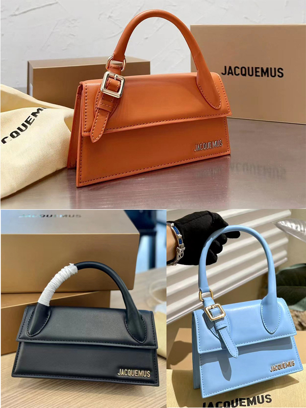 Jacquemus Medium-Sized French Fashion Versatile Buckle-Textured Small Square Bag Handbag Shoulder Crossbody Coin Purse Jacquemus Medium-Sized French Fashion Versatile Buckle-Textured Small Square Bag Handbag Shoulder Crossbody Coin Purse