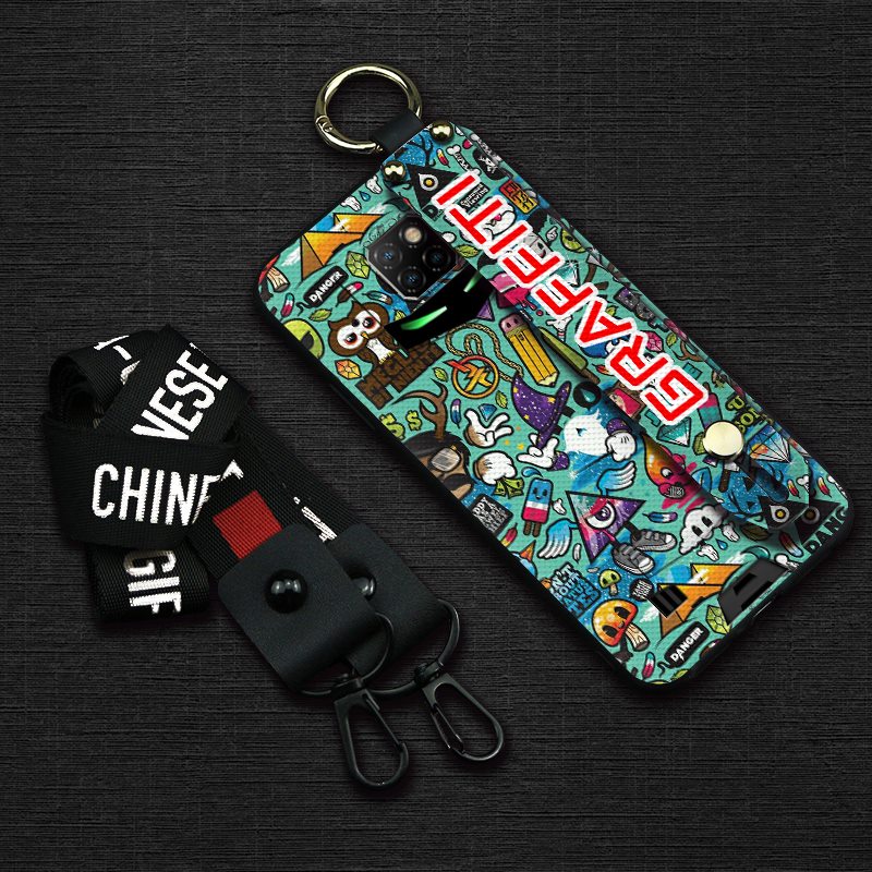 Black Wristband - Owl DoodleDoogee Doug S88   Pro Mobile phone shell Hot money silica gel TPU Soft shell Mobile phone bracket Graffiti Men's European style