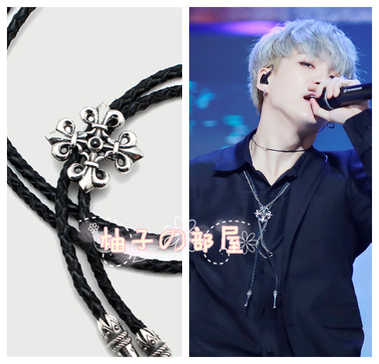 (South Korea Direct Mail) BTS Bulletproof Juvenile Regiment SUGA Min with its same 925 silver Polo tie necklace