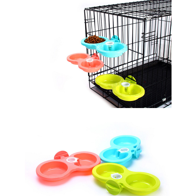 Cat bowl dog bowl dog bowl Teddy dog ​​double bowl cat cat food bowl small and medium dog automatic water dispenser pet supplies