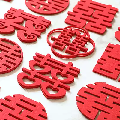 Happy door cloth stickers wedding window flower wedding room decoration door wedding wedding supplies double joy stickers