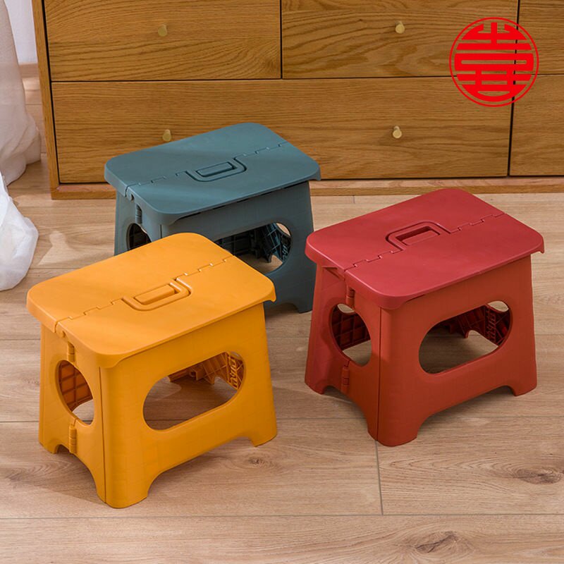 Thickened plastic folding stool Household chair Adult Train Maza Children's small bench Outdoor portable fishing stool
