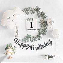Male and female baby birthday decoration scene layout hundred days hundred days banquet Balloon girl party background wall customization