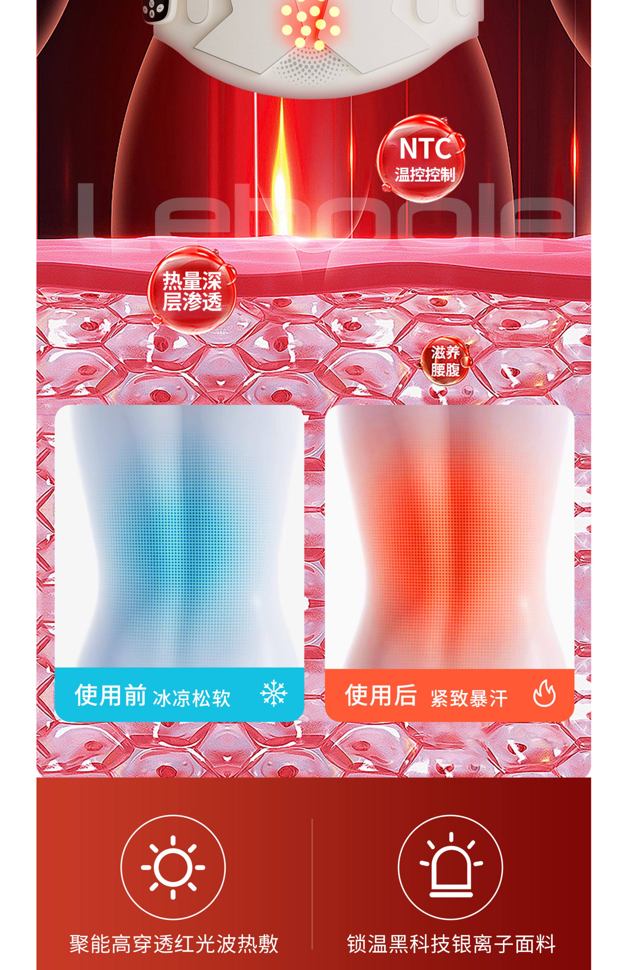 ems微电流穿戴健身仪 ems健腹腰带抖抖甩脂机瘦腹部燃脂神器瘦肚子减肥塑形脉冲健身仪 Leboole