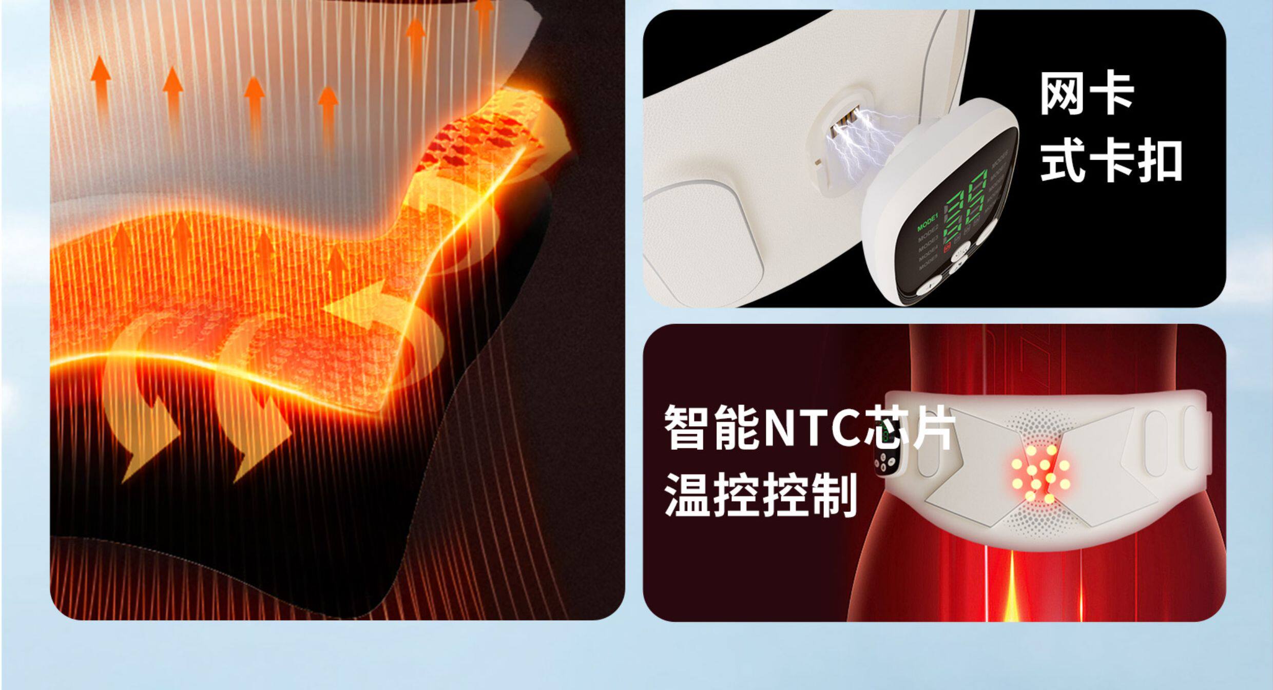 ems微电流穿戴健身仪 ems健腹腰带抖抖甩脂机瘦腹部燃脂神器瘦肚子减肥塑形脉冲健身仪 Leboole