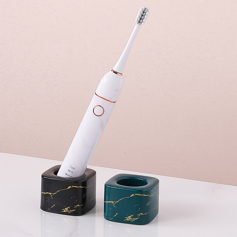 Simple light luxury electric toothbrush base placed storage toothbrush holder ceramic couple home dressing room wash storage