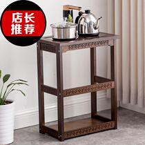 Simple tea rack tea cabinet boiling water rack tea multi-functional side cabinet new Chinese style black 88 walnut living room bucket rack
