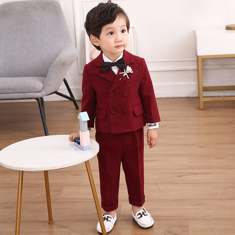 Children's suit suit boy autumn winter boy dress flower baby's birthday suit 2022 new style