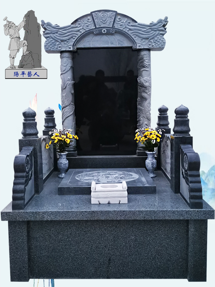 Biathlon Tomb Family Marble Rural Earth Burial Luxurious Stone Carved Tombstone Custom Cemetery Mausoleum Grave Stone Monument