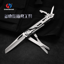  Hongfeng multi-function knife outdoor EDC portable equipment creative folding scissors car emergency tool broken window hammer