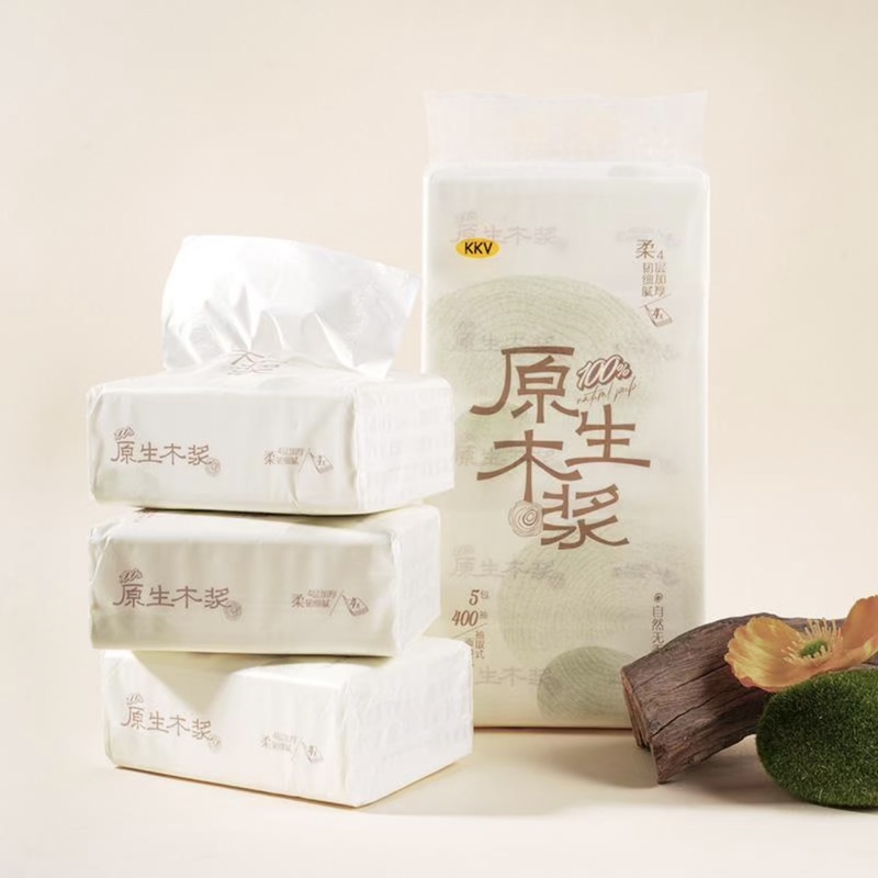 Kkv Milk Facial Tissue, Pull-Out Facial Tissue, Moisturizing and Softening Tissue, Toilet Paper, Napkin, Household Tissue