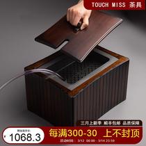 Tea Water Barrel Bamboo Small Tea Barrel Domestic Waste Water Barrel Tea Set Accessories Tea Trash Can Tea Residue Barrel Food Grade Special