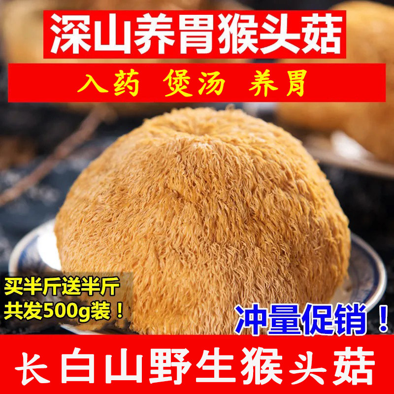 Northeast Hericium erinaceus dried goods Changbai Mountain Hericium erinaceus 500g non-wild non-special soup mushroom stomach-nourishing specialty