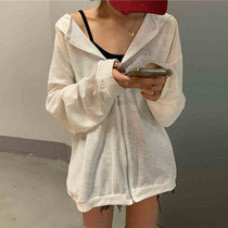 Fat sister 300 pounds thin long-sleeved sun protection jacket womens summer new style plus fat plus extra large size loose top trendy