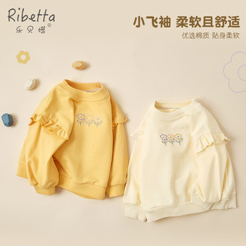 Girls' thickened sweater autumn and winter new children's long-sleeved tops, foreign children's clothing, baby girls' autumn and winter bottoming shirts