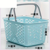 2021 supermarket hand basket shopping basket blue thick large basket shopping basket plastic frame fruit
