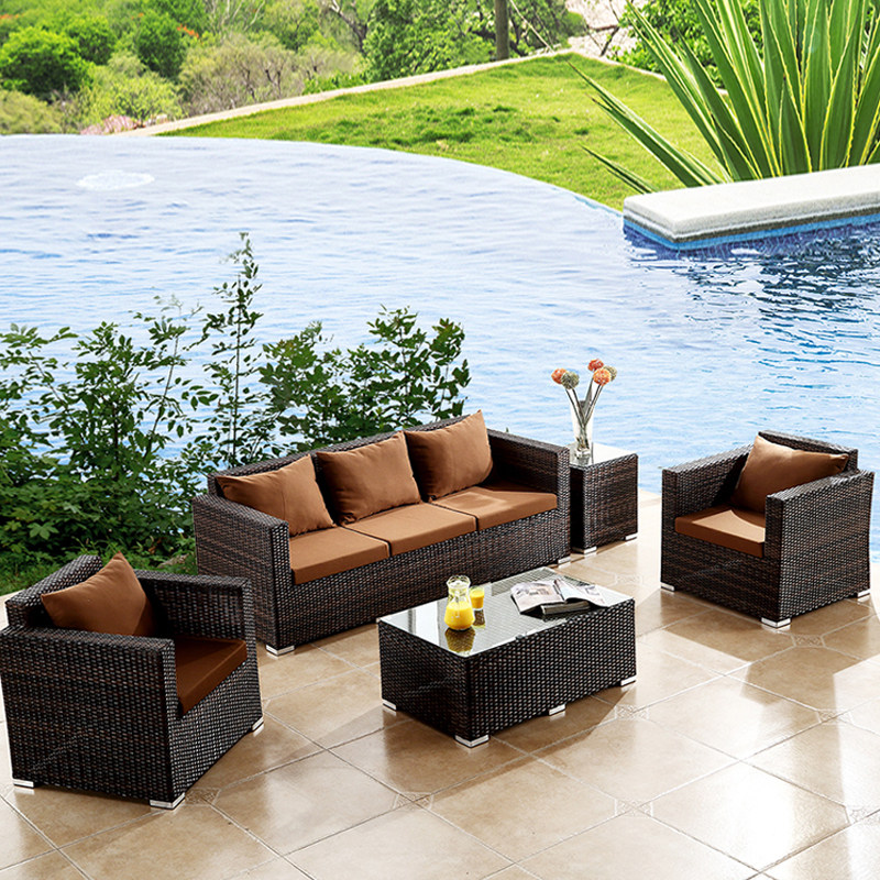 Nordic Outdoor Sofa Rattan Furniture Art Living Room Balcony Vine Chair Double Creative Patio Leisure Tea House Innate