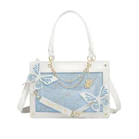 Бело-синяя бабочка + доска для галстука