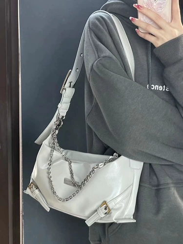 Цепь, сумка подмышку, ретро сумка на одно плечо, премиум класс