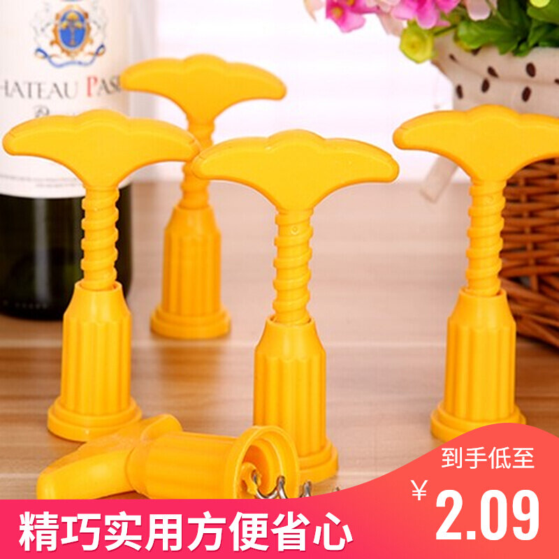 Simple portable red wine bottle opener plastic bottler Wine plug tap open wine opener new plastic