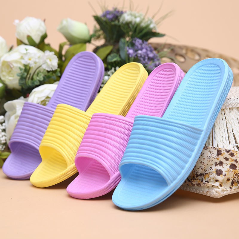 Soft bottom mute slippers household women's summer lightweight non-slip deodorant couple home indoor bath bathroom sandals and slippers