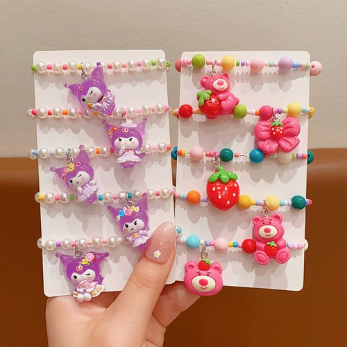 Мультяшная игрушка, детский аксессуар для принцессы, браслет из бисера