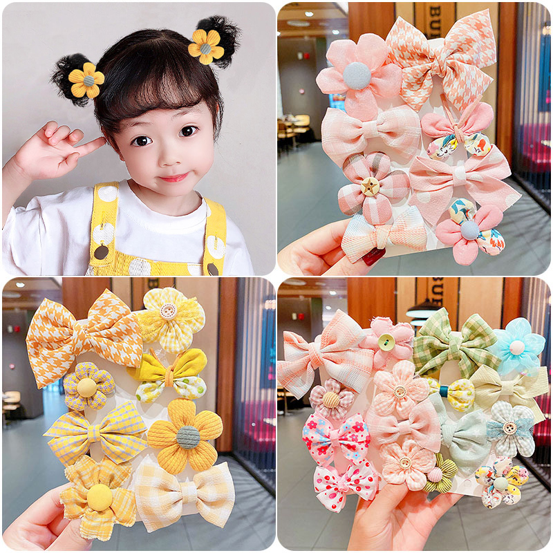 Children's hair accessories girls autumn and winter Net red hairclip little girl Korean bow headdress baby flower hairclip clip