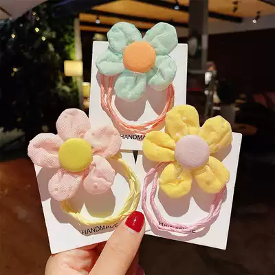 Children's hair ring Cute cartoon mesh flower hair ring Korean version of the net red baby tie hair head rope rubber band fashion hair ring