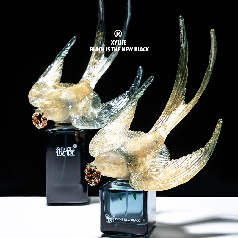 [Valentine's Day Gift] Xylife Purple Gold Swallow Fabric Fragrance Perfume Art High-End Gift for Girls