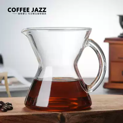 COFFEE JAZZ earring COFFEE filter Cup home Nordic style heat-resistant glass hand punch pot sharing pot