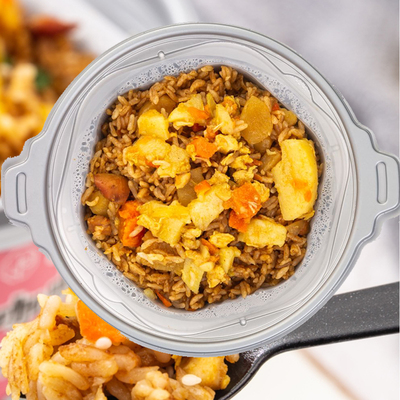 粮大厨多口味川味腊肠煲仔饭自热速食鱼香肉丝自热米饭四桶整箱