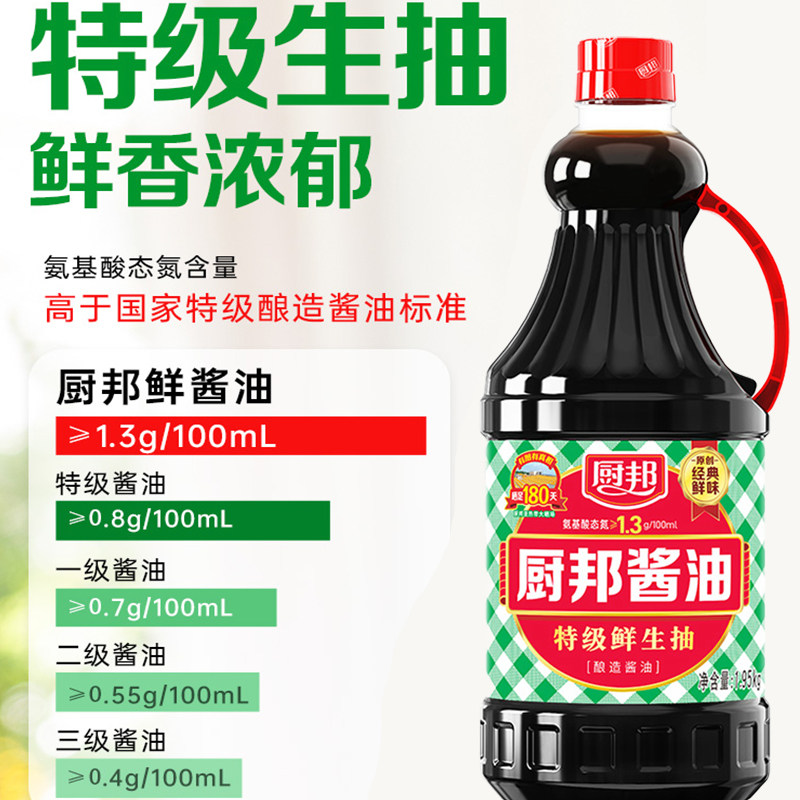 Chubang Soy Sauce 1.95kg Brewed Soy Sauce Authentic for Home Use, Coloring, Braising, Stir-Frying, Marinating, Braised Meat, Stewing